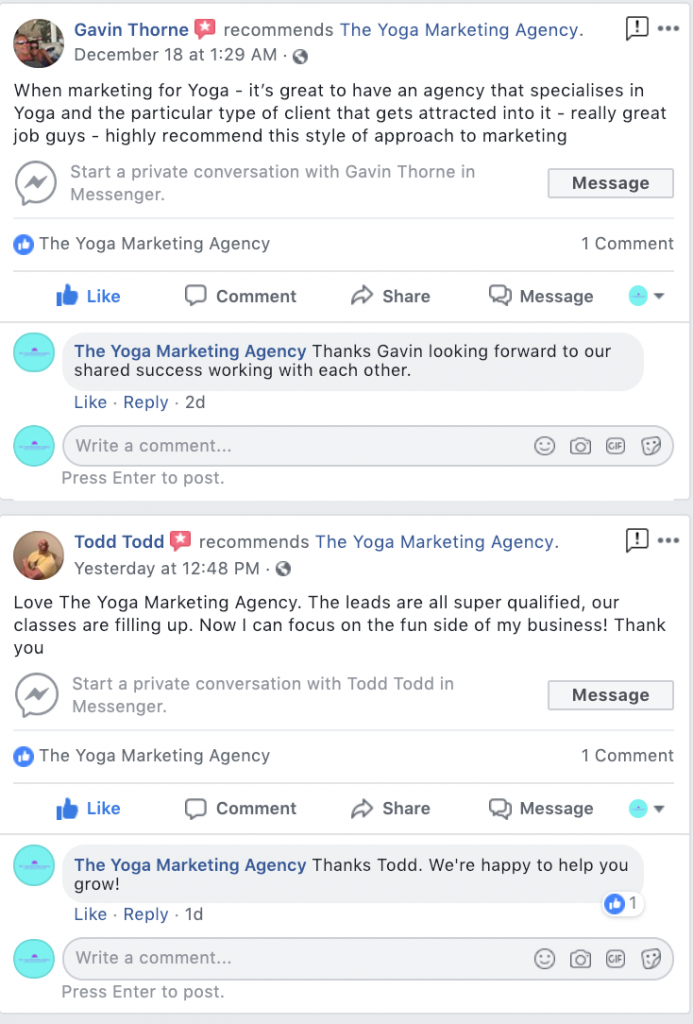 The Yoga Marketing Agency - 5 star reviews from Google