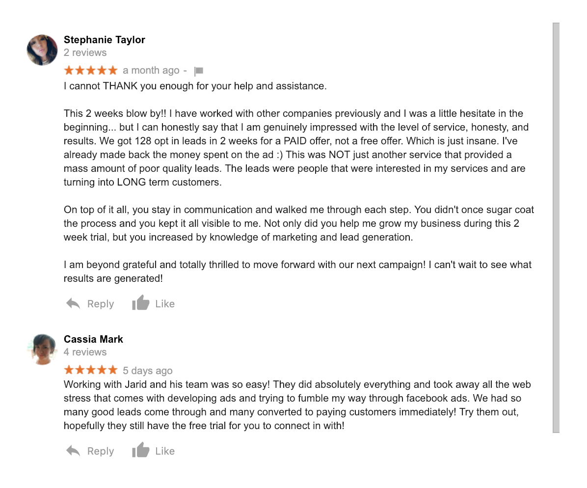 The Yoga Marketing Agency - 5 Star Reviews From Google